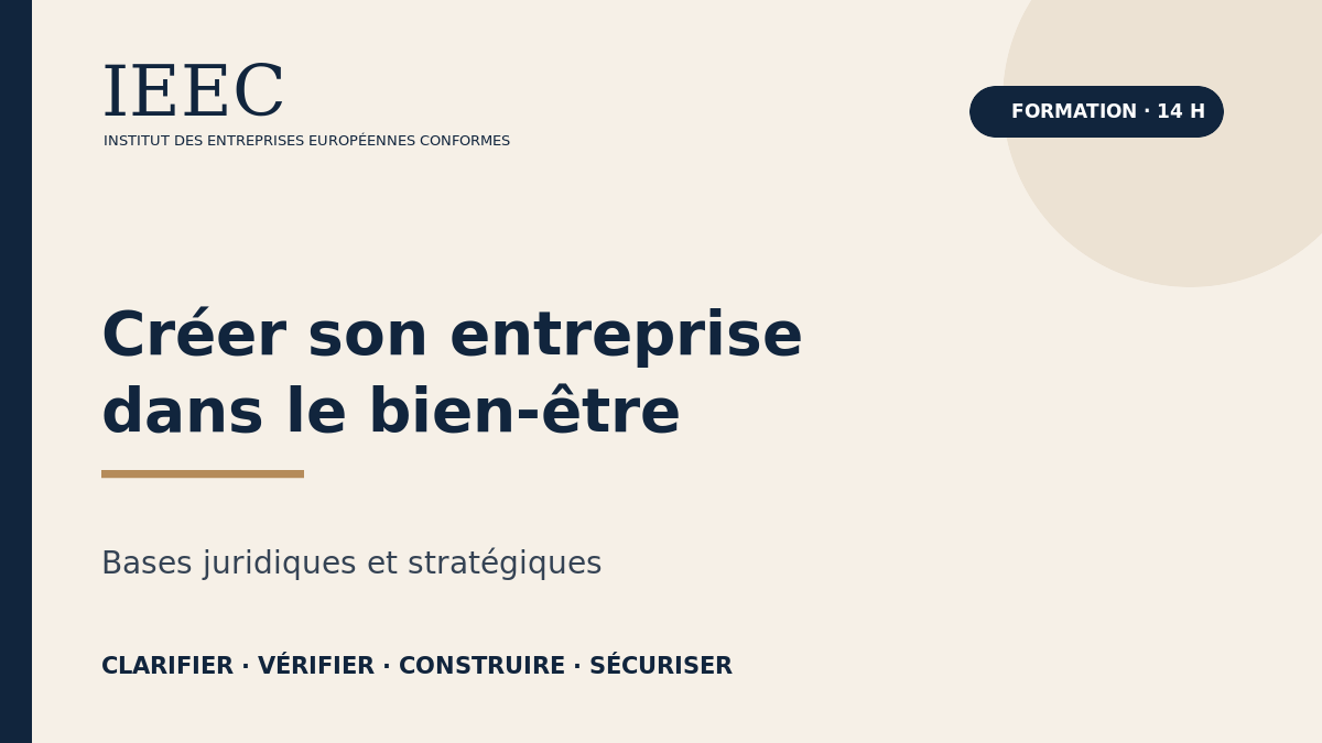 Couverture de la formation Créer son entreprise dans le bien-être